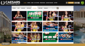 Caesars Online Live Dealer Games