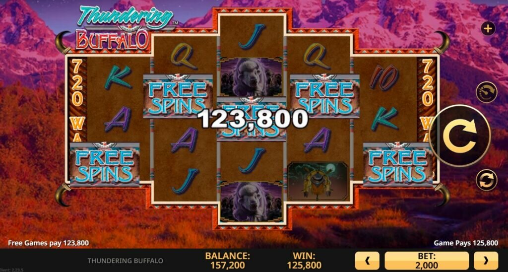 Thundering Buffalo Slot Online NJ Screenshot