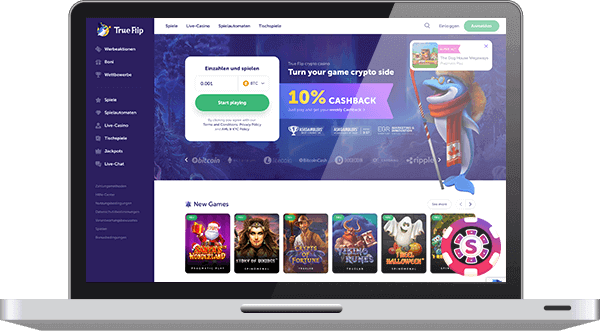 True Flip Casino games
