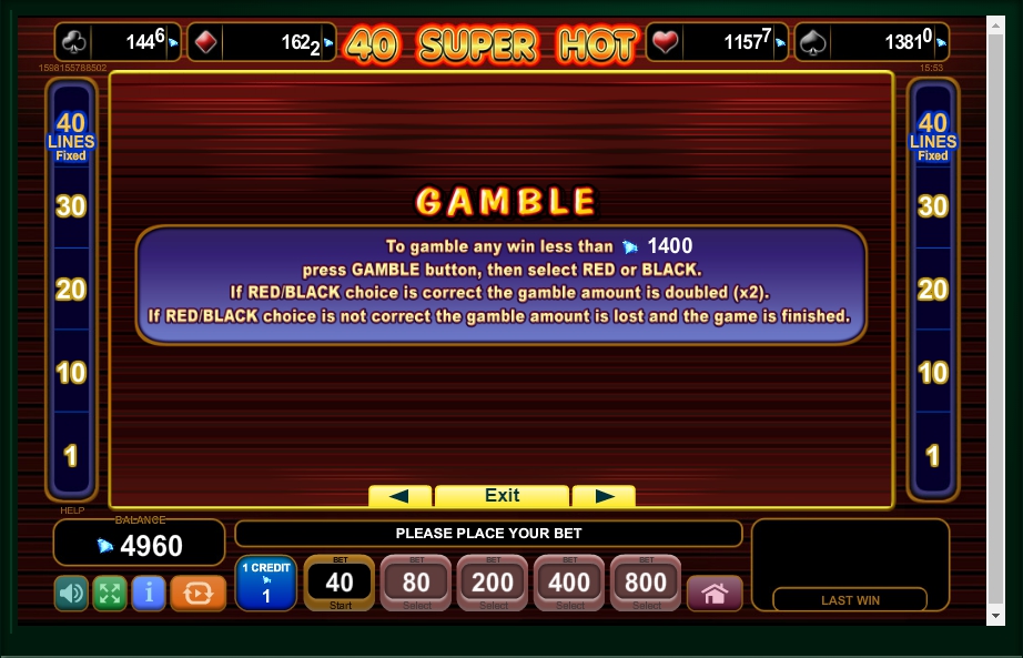 40 super hot slot machine detail image 2