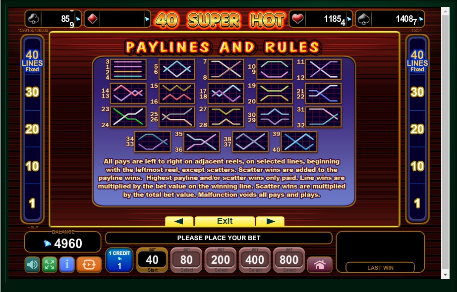 40 super hot slot machine detail image 0