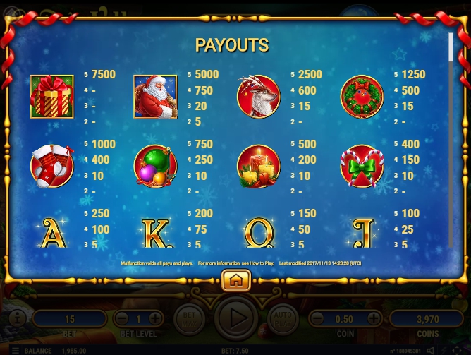 santas village slot machine detail image 7