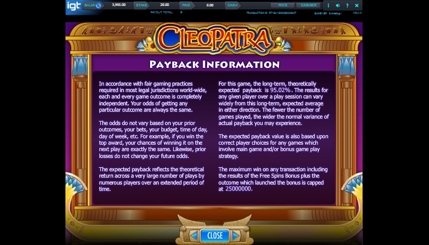 cleopatra ii slot machine detail image 0