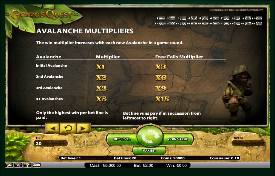 gonzo’s quest slot machine detail image 2
