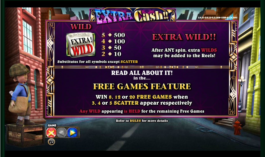 extra cash slot machine detail image 4