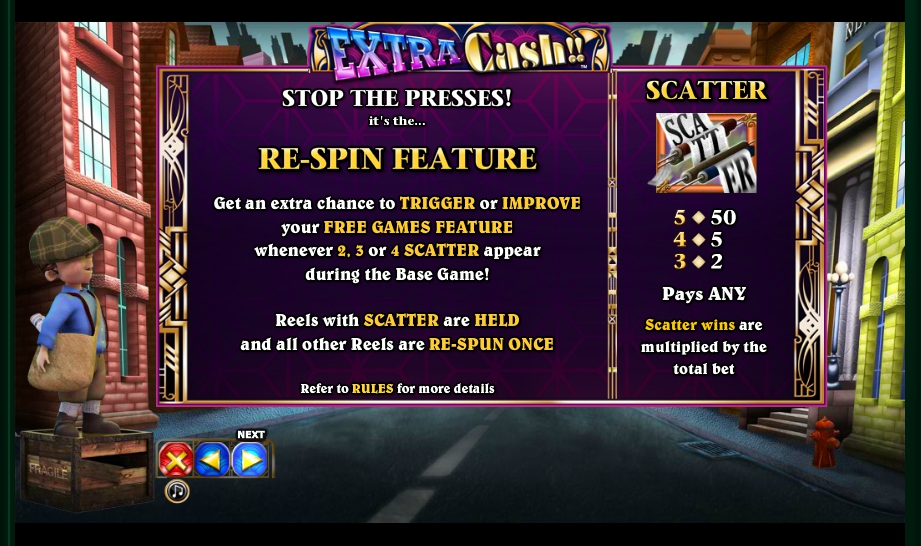 extra cash slot machine detail image 3