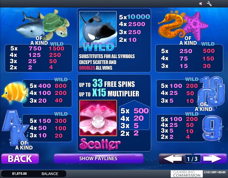 great blue slot machine detail image 3