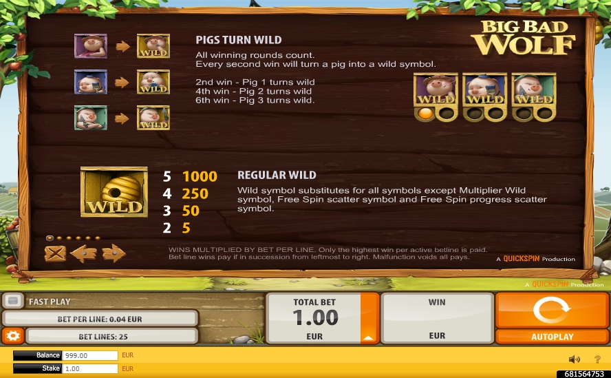 big bad wolf slot machine detail image 5