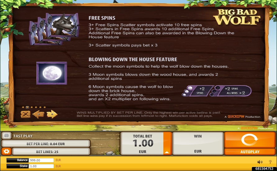 big bad wolf slot machine detail image 4