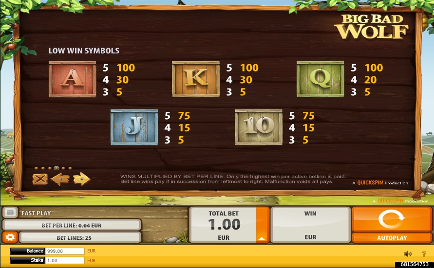 big bad wolf slot machine detail image 2