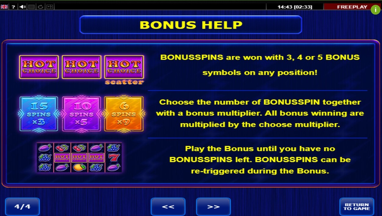 hot choice slot machine detail image 0