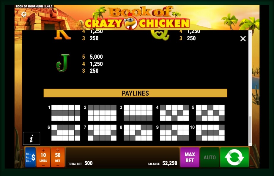 book of crazy chicken slot machine detail image 0