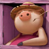 piglet with straw - big bad wolf